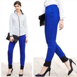 Banana Republic Royal Blue Jogger Pant Black Cuffs